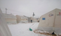 أوضاع مأساوية للاجئين السوريين بسبب العاصفة 