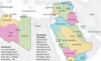 نيويورك تايمز: خريطة الشرق الاوسط تظهر تقسيم 5 دول عربية إلى 14 دولة