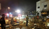 انفجار في محل تجاري يؤدي الى انهيار في مبنى