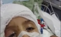 الطفل احمد دوابشة يفتح عينيه لأول مرة منذ اصابته