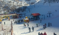 افتتاح موقع التزلج في جبل الشيخ 
