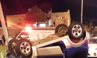 3 اصابات متوسطة وطفيفة بانقلاب مركبة في حيفا