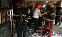 اصابة 10 اشخاص بحريق في اللد