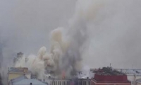 حريق هائل في وزارة الدفاع الروسية