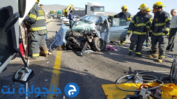 إصابة خطيرة لسيدة عربية في حادث طرق 