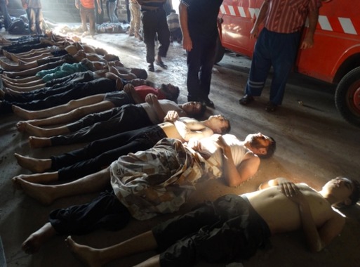 الأسد يرتكب مجزرة بالكيماوي في الغوطة تحت عين المراقبين